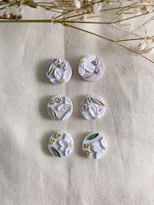 Orchid Studs (Ivory)