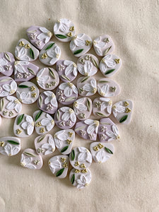 Orchid Studs (Ivory)