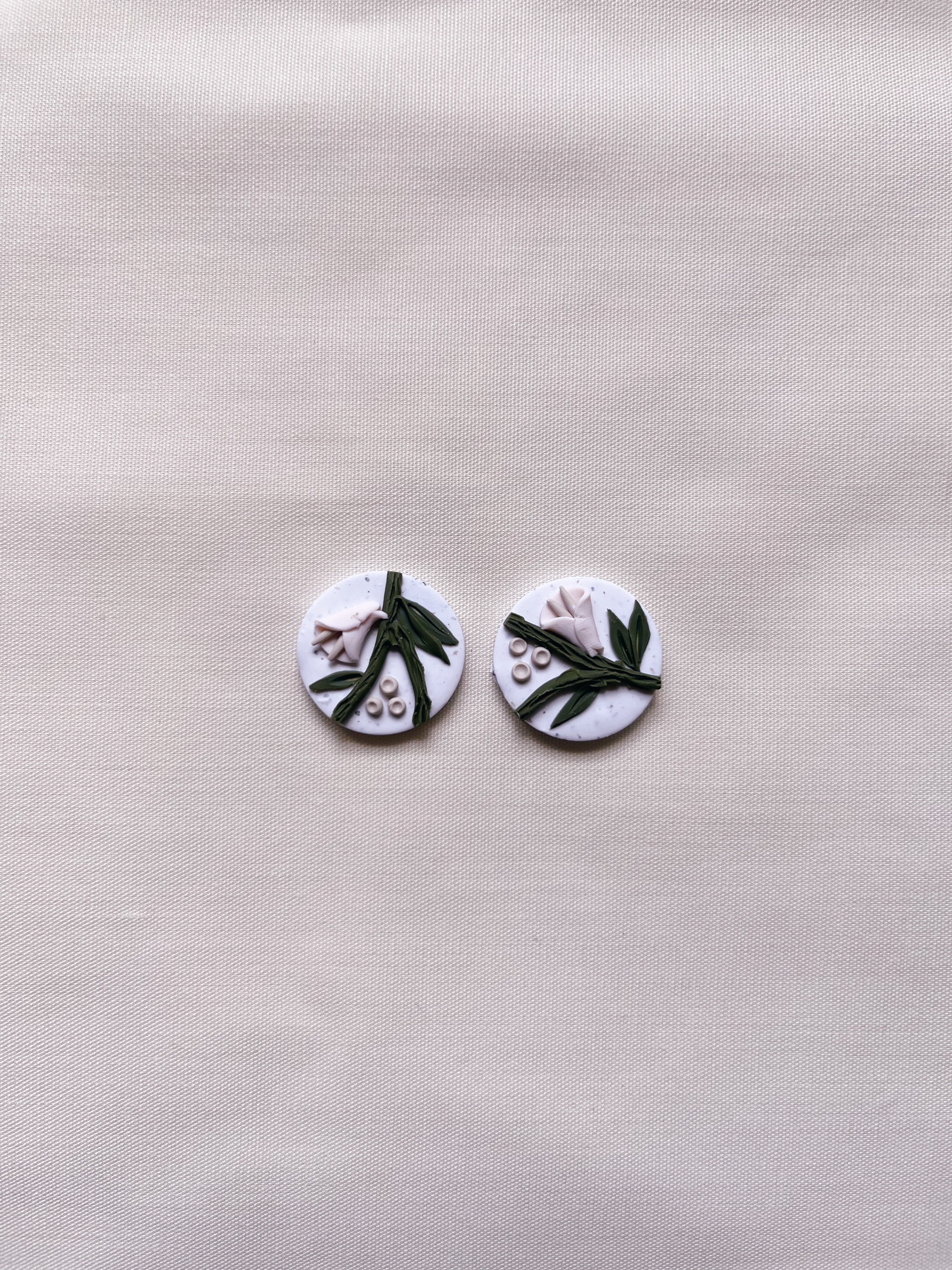 Calla Lilies (Dainty Pink) - Circle Studs